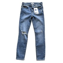 Lovers + Friends Ricky Low Rise Distressed Medium Wash Denim Skinny Jean... - $79.19