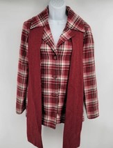 Glen of Michigan Wool Red Plaid Vintage Womens Jacket Size S - £39.52 GBP