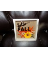 Fall Into Autumn Hello Fall Tabletop Sign NEW - £15.73 GBP