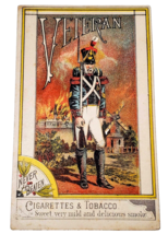 Antique 1880&#39;s Veteran Tobacco  &amp; Cigarettes Victorian Trade Card w Soldier - £31.42 GBP