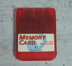 Transparent Red Performance Memory Card for Sony PlayStation 1 PS1 PSone - $3.79