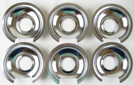 NEW Set of 6 Round Metal Gas Burner Drip Pans, 6-3/8&quot; Diameter, Unbranded - £11.66 GBP