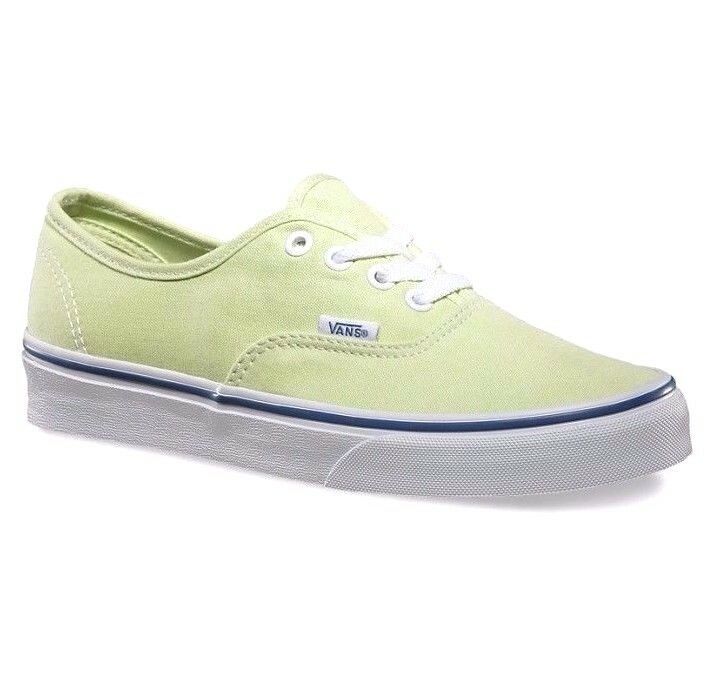VANS Authentic Lime Green True White Womens Classic Casual Shoes - $26.95