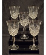 Cristal D&#39;Arques-Durand Masquerade 7.25&quot; Cut Crystal Wine Glasses - Set ... - $51.46