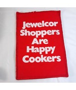 Jewelcor Shoppers are Happy Cookers pot holder fabric trivet red grocery... - $447.23 MXN
