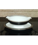 Noritake Fine China Benedicta 6976 Gravy Boat w/ attached Underplate Bla... - €34,09 EUR