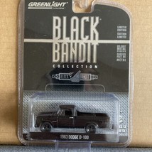 New In Package BLACK BANDIT Greenlight 1:64 1963 Dodge D-100 - £11.61 GBP