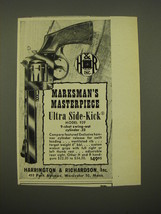 1958 Harrington & Richardson Model 939 Revolver Ad - Marksman's Masterpiece - $18.49