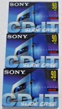 3 Sony CD-IT HIGH BIAS NEW Blank Audio Cassette Tapes 90 Minute Slide Ca... - £8.17 GBP