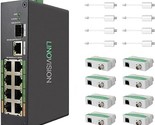 Industrial 8-Port Eoc &amp; Poe Switch With 8Pcs Eoc Transmitters, Long Reac... - $1,128.99