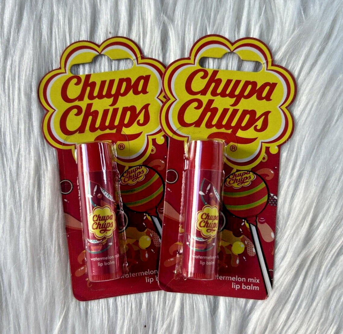 (2) Chupa Chups Watermelon Mix Lip Balm