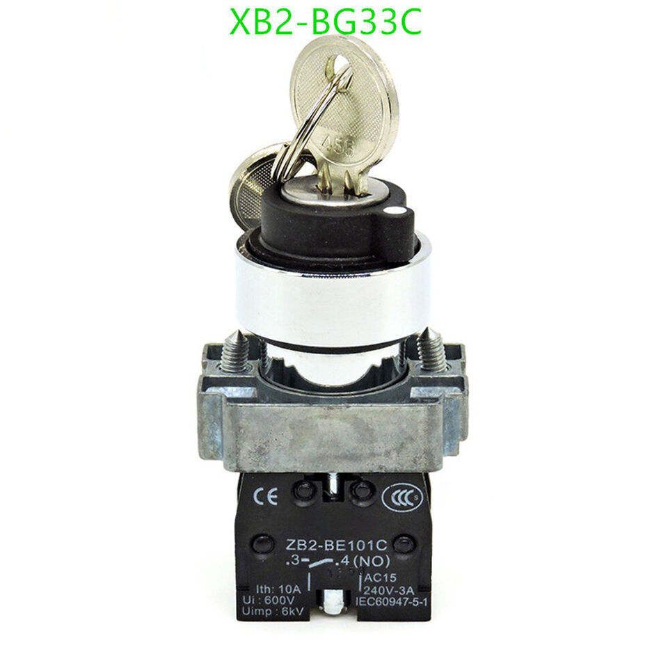 For Three-position Key Switch XB2-BG33C ZB2-BE101C 2NO Self-locking - $15.41