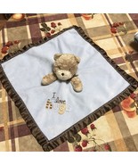 Carters Child of Mine Lovey Plush Bear Security Blanket I Love Hugs Blue... - $9.75