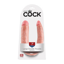 Pipedream King Cock Double Trouble Large 7 in. Realistic Dual-Ended Dildo Beige - £43.13 GBP