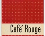 Hotel Statler Cafe Rouge Dinner Menu Boston Massachusetts 1944 - £35.59 GBP