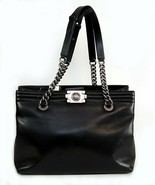CHANEL CHAIN HANDLE SHOULDER BLACK HANDBAG - $2,850.00