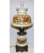 GORGEOUS VINTAGE QUOIZEL FLORAL YELLOW BROWN GREEN ORANGE 23 3/4&quot; HURRIC... - $2,355.57 MXN
