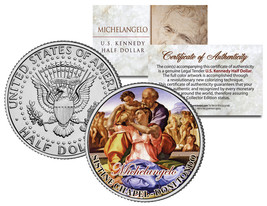 Michelangelo * Doni Tondo * Sistine Chapel Colorized Jfk Half Dollar U.S. Coin - £6.84 GBP