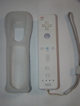 Nintendo Wii - Official OEM Controller (Complete with Silicon Case, Wrist Strap) - $30.00