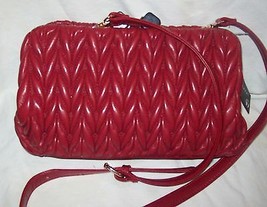 Street Level  Red Quilted  Faux Leather  Clutch Shoulder bag-NWT - £33.69 GBP