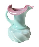 Vintage Fenton Art Glass Lilac Turquoise Wave Crest # 6068 Swirl Pitcher... - $1,780.19 MXN