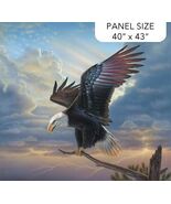 40" X 43" Panel Winged Glory Bald Eagle Bird Patriotic USA Cotton Fabric... - $17.72