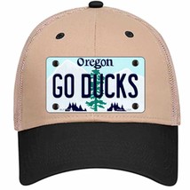 Go Ducks Oregon Novelty Khaki Mesh License Plate Hat - £23.17 GBP