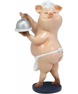 Voluptuous Bistro Chef Porkie The Pig With Service Plate And Cloche Dome... - £18.86 GBP