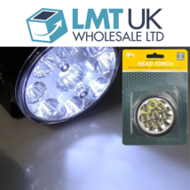 Ultra Bright 9 LED Headlight – Head Torch Flashlight for Outdoor DIY and Safety - £5.79 GBP