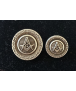 Blazer Jacket buttons circular S&C silver plated Masonic Fremasonry - $30.50