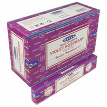Satya Nag Champa Violet Rosemary Agarbatti Incense Sticks Export Quality  180gm - $19.99