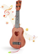 Kids Guitar Ukulele, Musical Instrument For Toddler Ukulele, 4, Brown-Love - £31.09 GBP