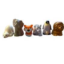 Fisher Price Set Of 6 Assorted Safari &amp; Arctic Zoo Animal Figurines - $14.40