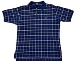VTG USA Made Polo Ralph Lauren Pearl Button Blue Plaid Short Sleeve LARG... - £14.23 GBP