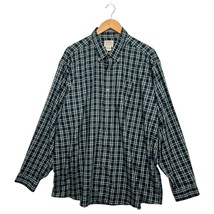 LL Bean Shirt Mens Extra Extra Large Blue Plaid Kennebunk Sport Wrinkle ... - €24,24 EUR