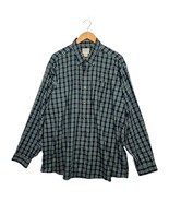 LL Bean Shirt Mens Extra Extra Large Blue Plaid Kennebunk Sport Wrinkle ... - $27.71