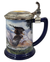 Franklin Eagle Of The Last Frontier Alaska Chilkat Bald Eagle Stein Beer... - £9.78 GBP