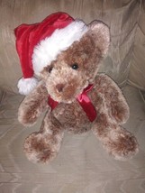 Dan Dee Collectors Choice 2016 Teddy Bear Plush 14" Christmas Santa Hat Xmas... - $28.70