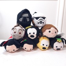 Disney Tsum Tsum mini plush set 9 Christmas Mickey Minnie Star Wars Goofy Pluto - £9.59 GBP