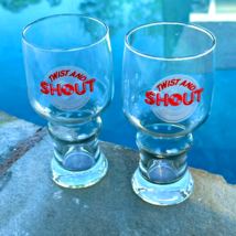 Two Libbey Craft Brews Beer Drinking Glasses TWIST and SHOUT Hollow Stem... - £8.29 GBP