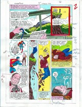 Original 1985 Superman DC color guide art page: Used in production of comic book - $46.62