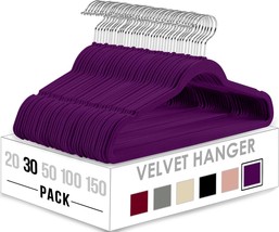Utopia Home Velvet Hangers 30 Pack - Non-Slip Clothes - - - - £20.62 GBP