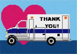 Pepita Needlepoint Canvas: Thank You Ambulance, 10&quot; x 7&quot; - $50.00+