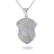 925 Sterling Silver Aztec Tribe Shield Pendant Necklace - £18.71 GBP+