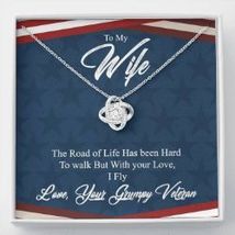 To My Wife The Road Of Life Love Knot Necklace Message Card Jewelry  - £40.05 GBP