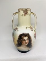 ROSENTHAL Art Nouveau Jugendstil PINK ROSE Antique Porcelain HANDLE AMPH... - $62.88
