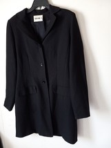 Studio I Women&#39;s Black Button Down long Blazer Jacket Size Med? Very nice - $14.84