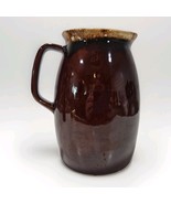 Hull Pottery Pitcher Oven Proof Brown Drip Glaze Ceramic VTG  6-3/4 &quot; - $14.80