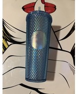 Starbucks tumbler baby blue bling studded 24 oz cold cup W/bag THAILAND NEW - £63.70 GBP