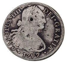 1797 Mexico 8 Reales Avec Chopmarks VF Filet État - £160.72 GBP